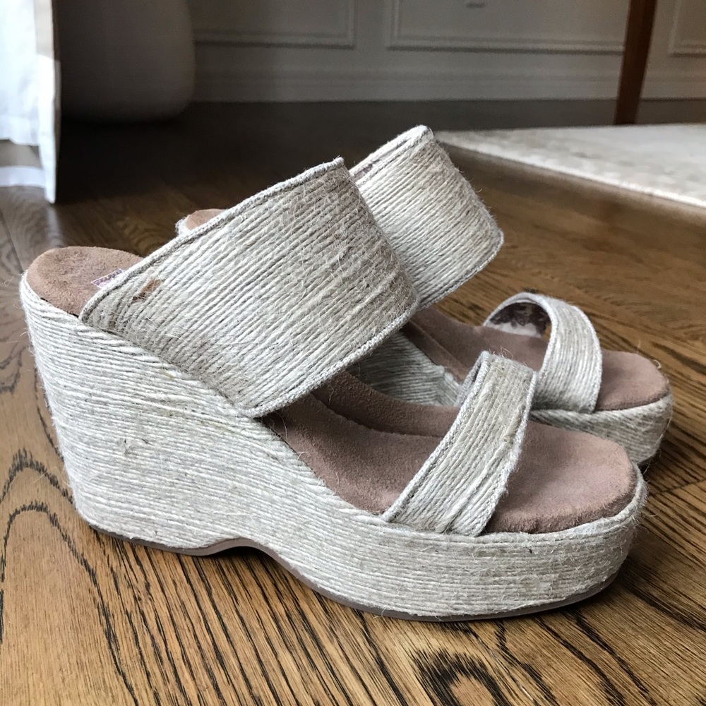 Band of Gypsies Nordstrom jute wedge sandals 7